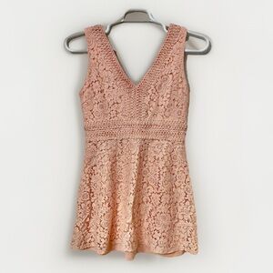 Lace Mini‎ Dress V Neck Sleeveless Lined Party Cocktail